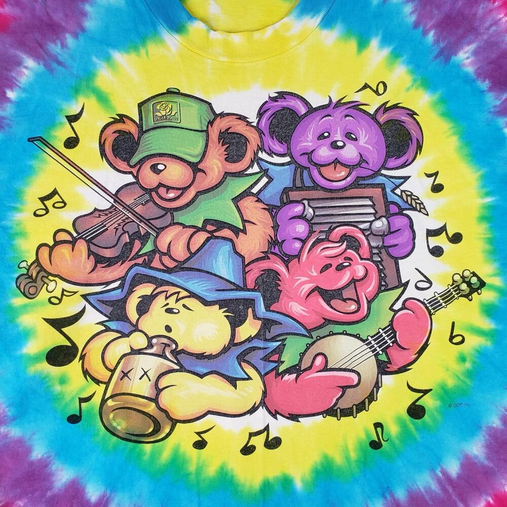 Grateful Dead‎ Dancing Bears Shirt Mens XL Short Sleeve Liquid Blue Jamboree USA - Picture 4 of 12